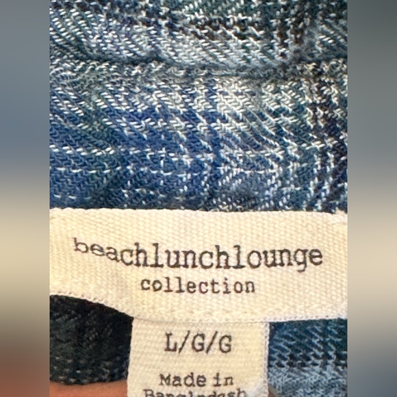 Beachlunchlounge western grunge plaid long sleeve button down Large - Picture 7 of 8